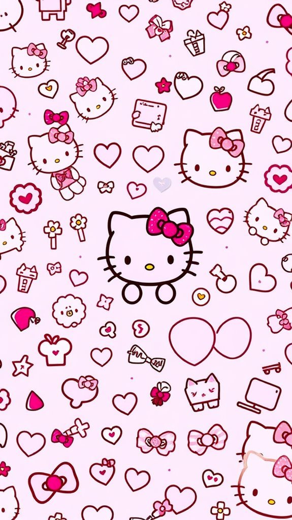 Adorable Hello Kitty Creations Phone Wallpaper