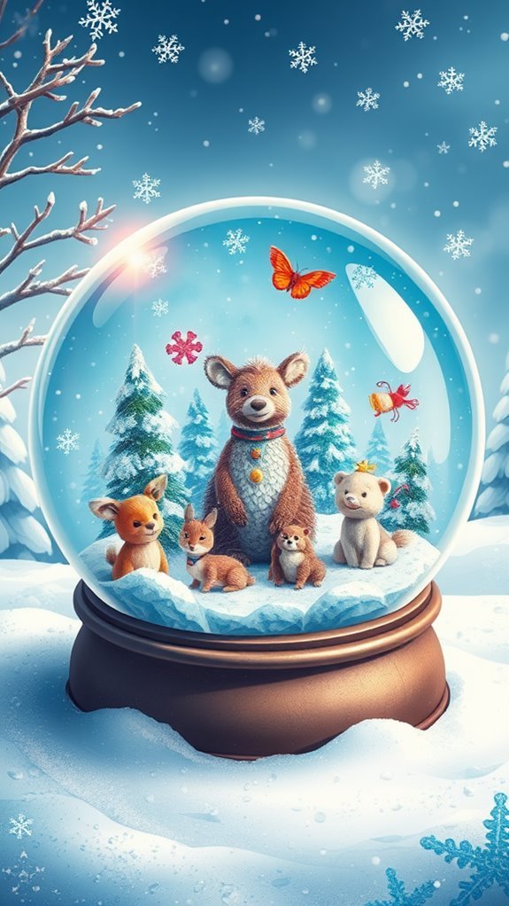 Charming Snow Globe Artistry Phone Wallpaper Charming Snow Globe Artistry Phone Wallpaper