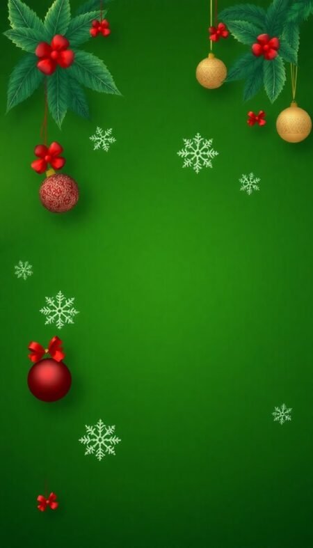 Green Christmas Phone Wallpapers for a Classic Festive Look
