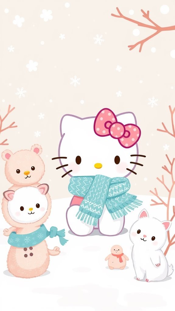 Cozy Snowy Festive Vibes Phone Wallpaper Cozy Snowy Festive Vibes Phone Wallpaper