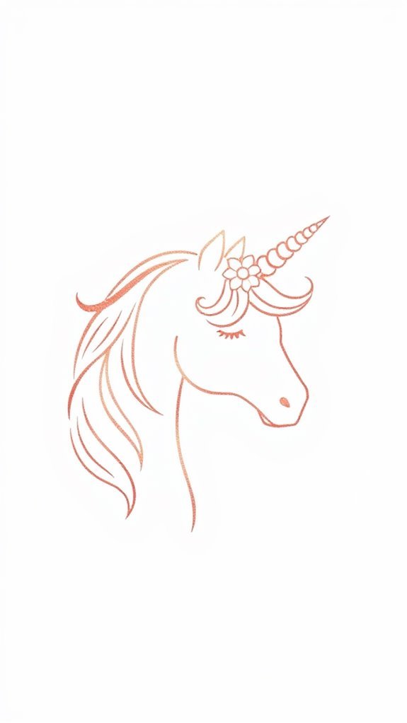 Elegant Rose Gold Unicorn Phone Wallpaper Elegant Rose Gold Unicorn Phone Wallpaper