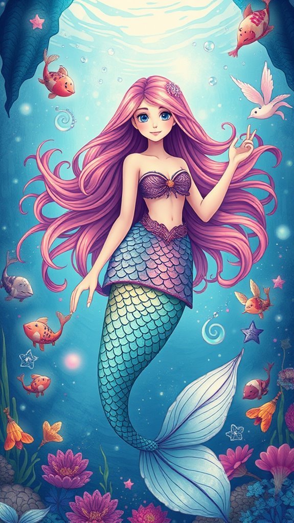Enchanting Sea Creature Art Phone Wallpaper Enchanting Sea Creature Art Phone Wallpaper