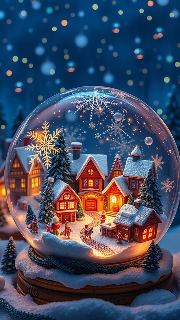 Enchanting Snow Globe Creations Phone Wallpaper Enchanting Snow Globe Creations Phone Wallpaper