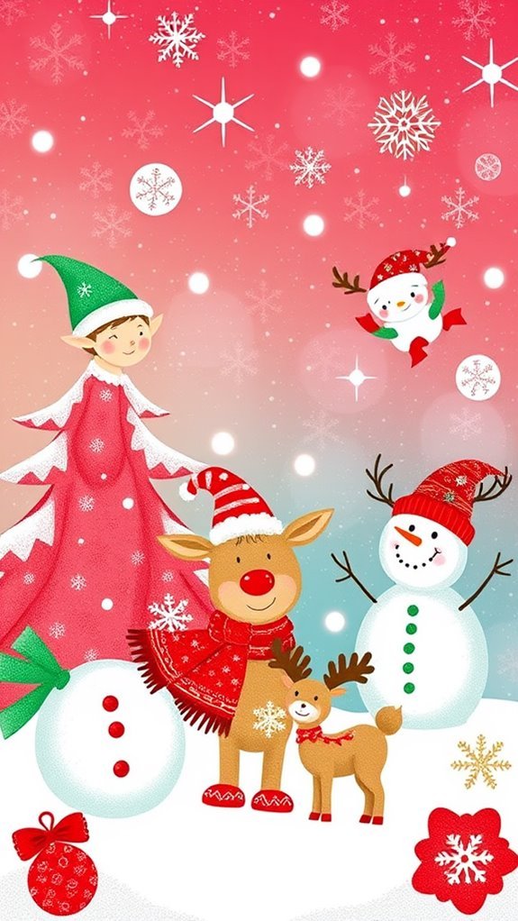 Festive Fun And Cheer Phone Wallpaper Festive Fun And Cheer Phone Wallpaper