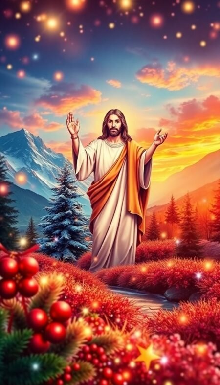 Inspirational Jesus Christmas Phone Wallpapers for a Spiritual Celebration