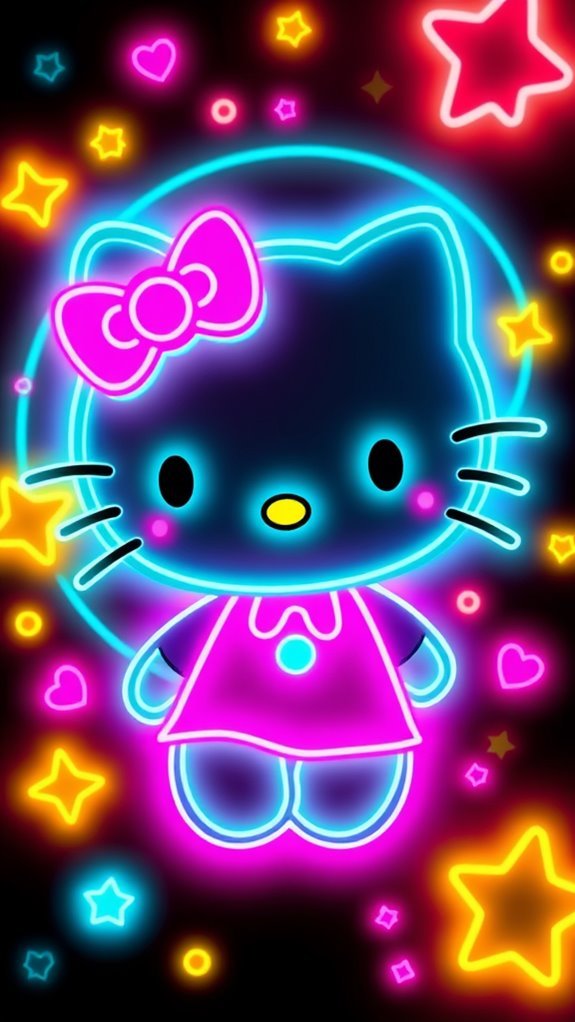 Neon Hello Kitty Designs Locations Phone Wallpaper Neon Hello Kitty Designs Locations Phone Wallpaper