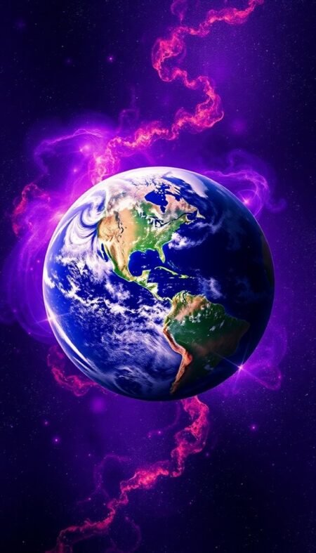 Purple Earth Phone Wallpaper