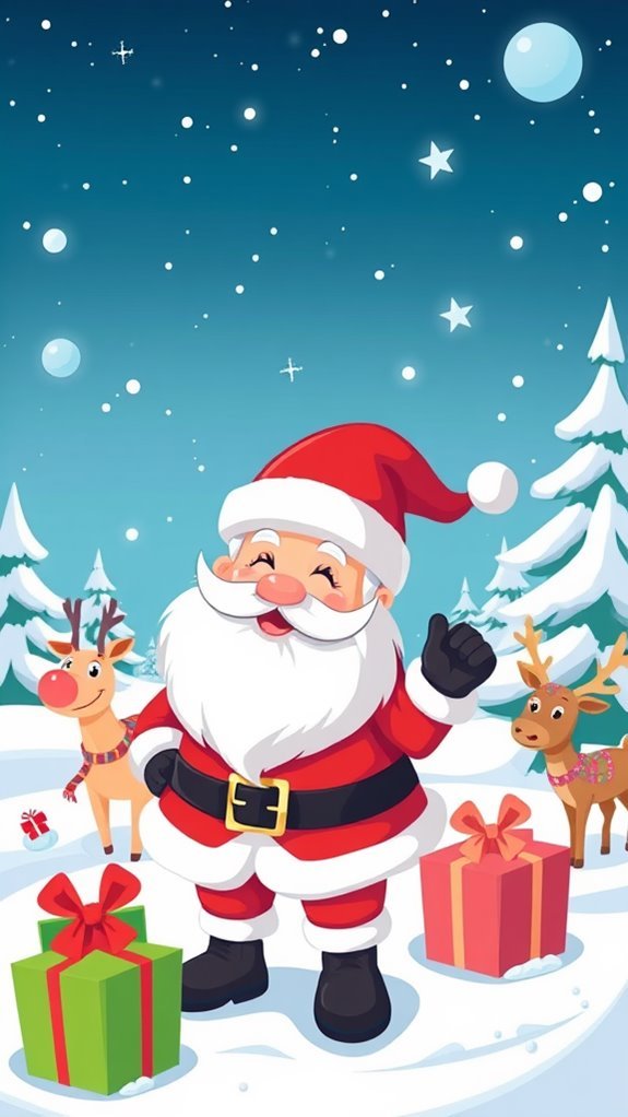 Variety Of Santa Designs Phone Wallpaper Variety Of Santa Designs Phone Wallpaper