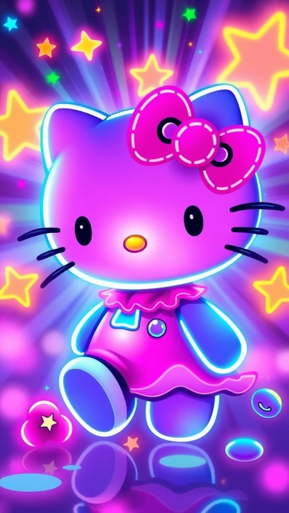 Vibrant Neon Color Appeal Phone Wallpaper Vibrant Neon Color Appeal Phone Wallpaper
