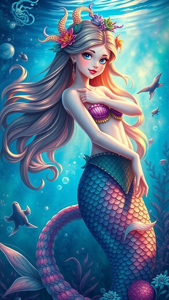 Vibrant Underwater Fantasy Art Phone Wallpaper Vibrant Underwater Fantasy Art Phone Wallpaper