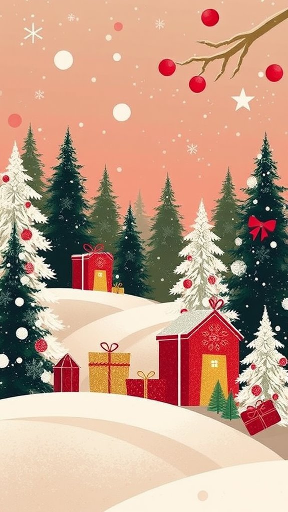 Warm Festive Color Schemes Phone Wallpaper